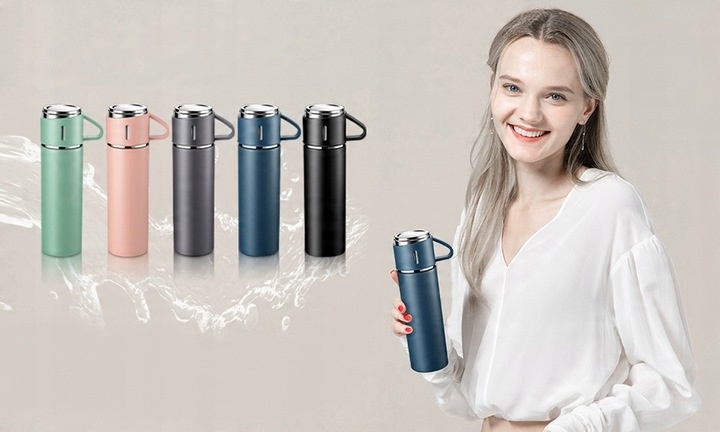 TERMOS STAL NIERDZEWNA BUTELKA PICIA BUTELKA TERMICZNA GORĄCE ZIMNE NAPOJE