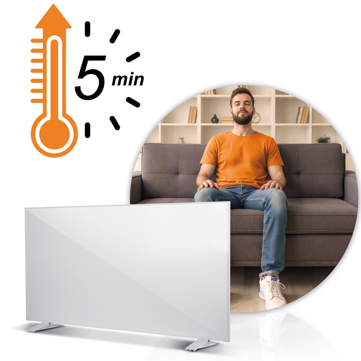 Grzejnik na podczerwień promiennik podczerwieni 720W BERDSEN + nogi