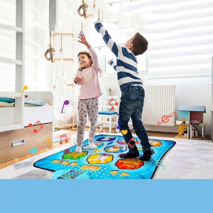 REGULOWANE OBJĘTOŚĆ TANECZNA PAD TANECZNA Z 4 TRYBAMI GRY, BEZ POŚLIZGU