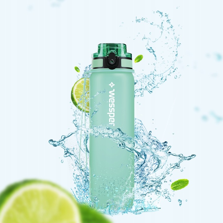 Wessper butelka filtrująca bidon na wodę 1000 ml BPA Free tritan + 3x filtr