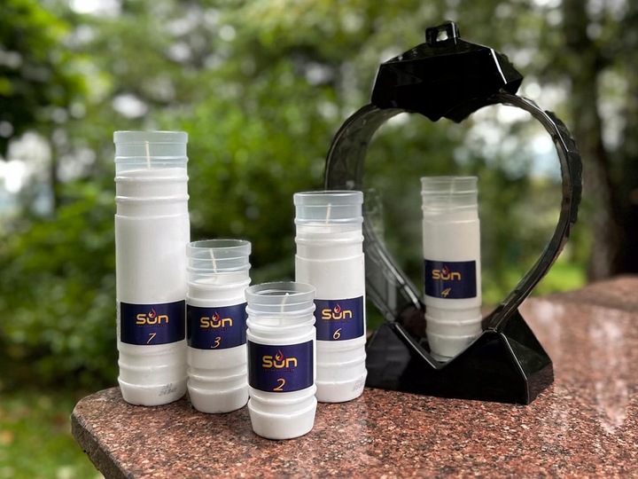 17 x WKŁAD DO ZNICZY 75 h parafinowy znicz SUN 6 WKŁADY zalewane 18 cm