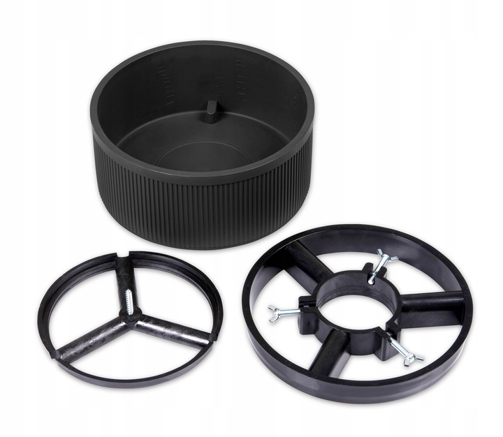 5L KUBEŁKOWY Stojak pod choinkę, EKO stojak. CZARNY