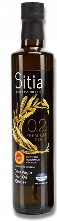 Oliwa z Oliwek Extra Virgin 500 ml Grecka SITIA 0,2% w szklanej butelce