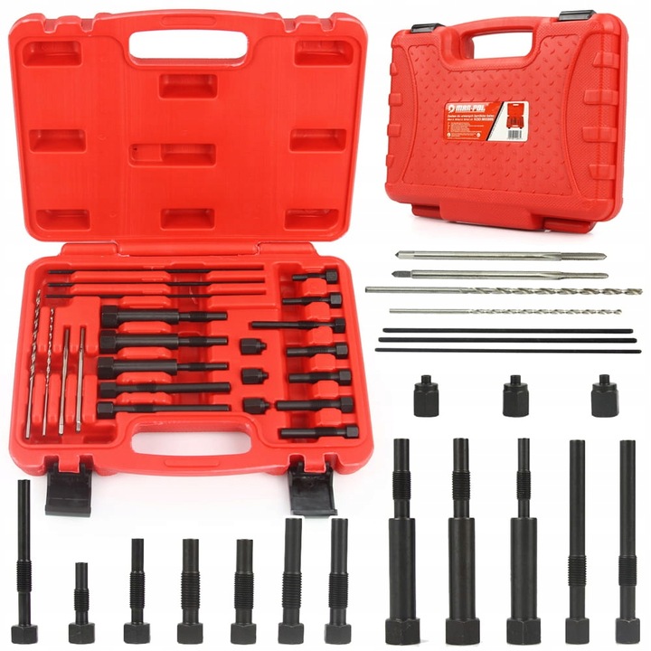 ZESTAW DO WYCIĄGANIA DEMONTAZU URWANYCH ŻARNIKÓW ŚWIEC ŻAROWYCH 22 EL