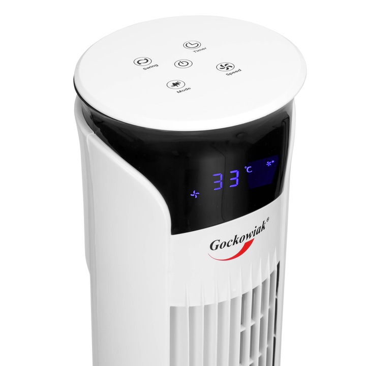 Wentylator kolumnowy wiatrak podłogowy cichy z pilotem timer termometr