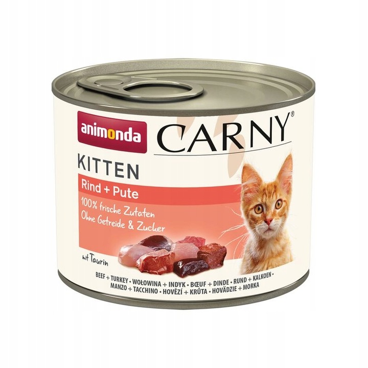 Animonda Carny Kitten Mokra Karma Dla Kociąt zestaw 12x200g MIX Smaków