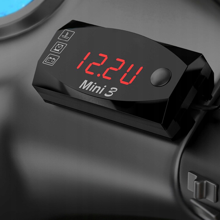 CYFROWY TERMOMETR SAMOCHODOWY ZEGAR DC 12V