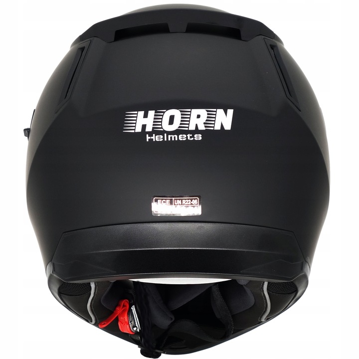 KASK MOTOCYKLOWY HORN CZARNA SZYBA I BEZBARWNA PRZYGOTOWANY POD INTERKOM XS