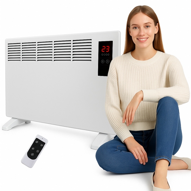 Grzejnik elektryczny z termostatem energooszczędny 2000W KONWEKTOROWY