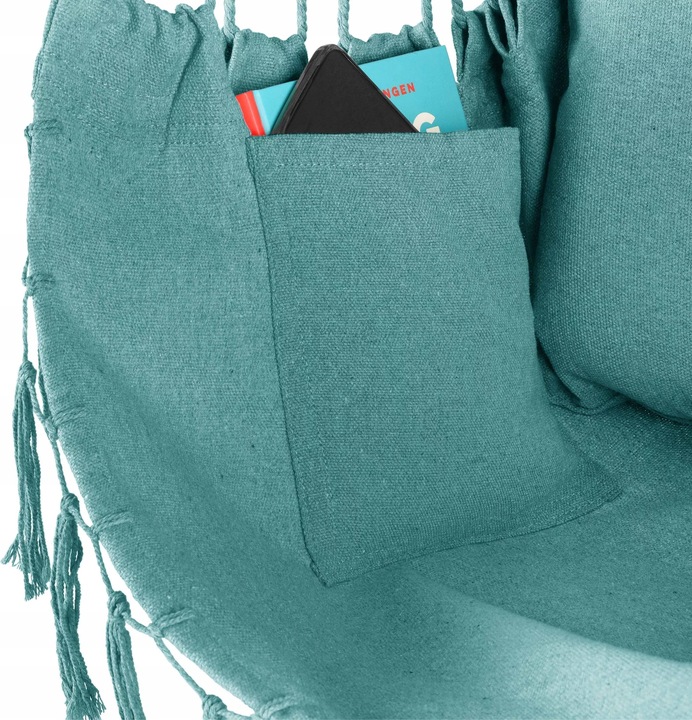 FOTEL WISZĄCY KRZESŁO BRAZYLIJSKE HUŚTAWKA HAMAK BOHO FRĘDZLE OUTTEC