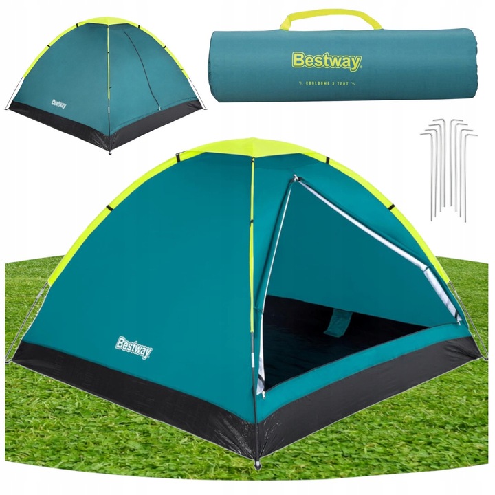 Namiot Turystyczny Kempingowy 2-3 Osobowy 210x210cm + Torba Bestway 68085