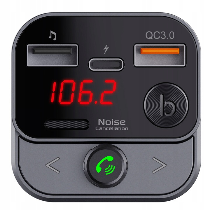 SWISSTEN Transmiter FM Bluetooth USB-A na PENDRIVE SZYBKA ŁADOWARKA USB-C