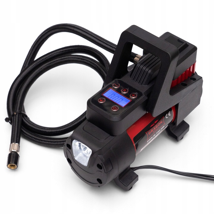 KOMPRESOR POWIETRZNY DRAGON WINCH 12V 10,34Bar 35l/min z latarką LED