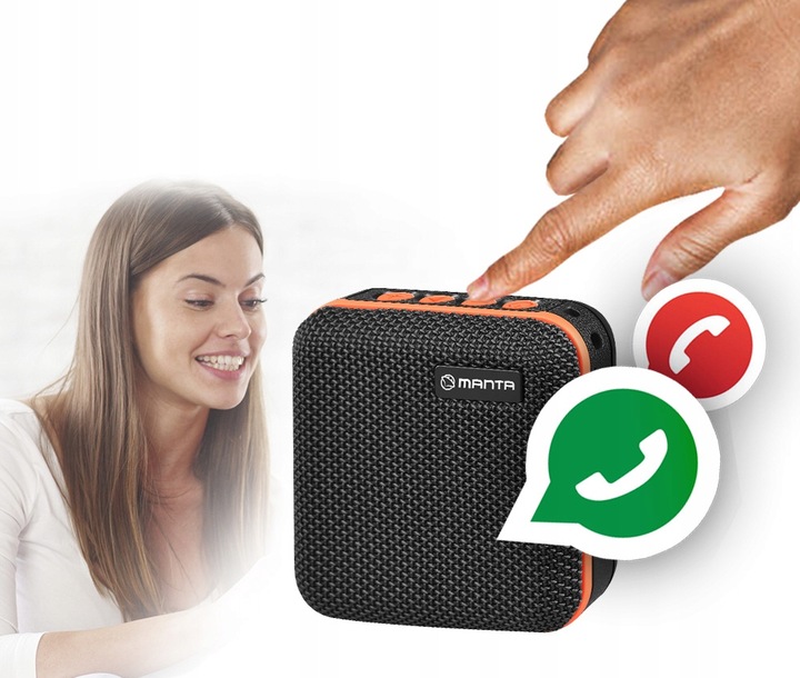 GŁOŚNIK BLUETOOTH Przenośny Bezprzewodowy z radiem MANTA SPK01GO MP3 USB FM