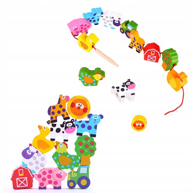 NAWLEKANKA KLOCKI MONTESSORI FARMA ZWIERZAK WOOPIE