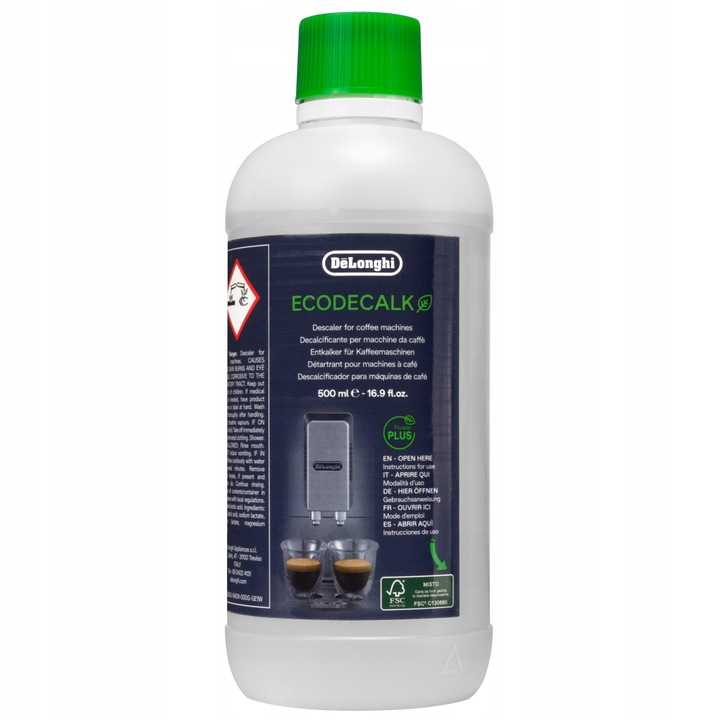ECODECALK ODKAMIENIACZ DO EKSPRESÓW DELONGHI 500ml OCHRONA EKSPRESU
