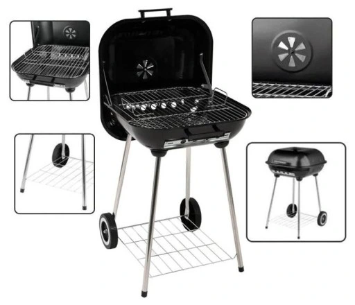 KOMPLET GRILL WĘGLOWY I PODPAŁKA 32 KOSTKI PIKNIK