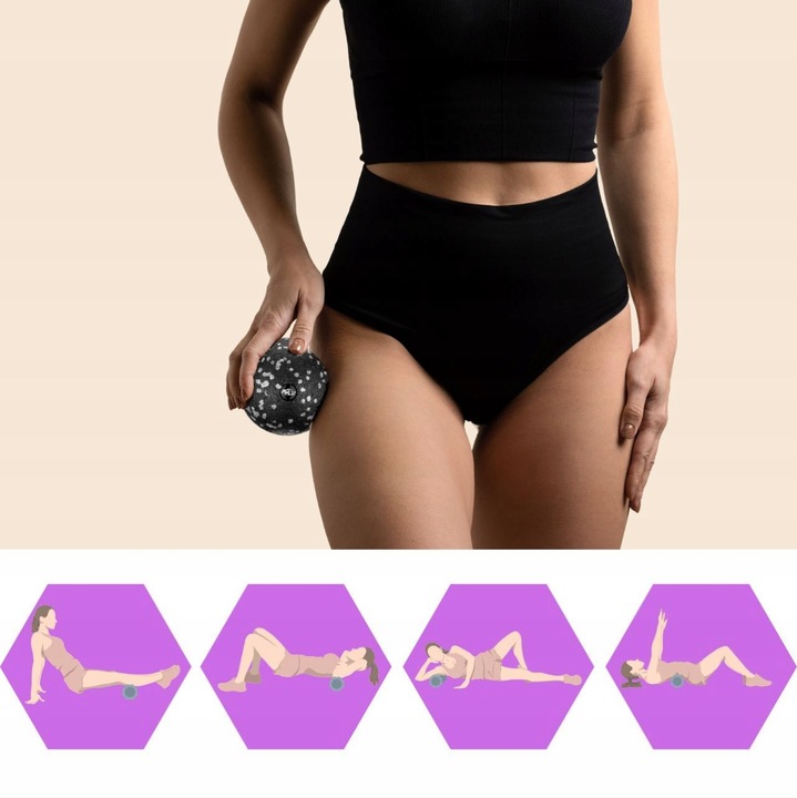 ZESTAW ROLLERÓW DO MASAŻU 4W1 ROLLER+MINI WAŁEK+DUOBALL+PIŁKA PREZENT