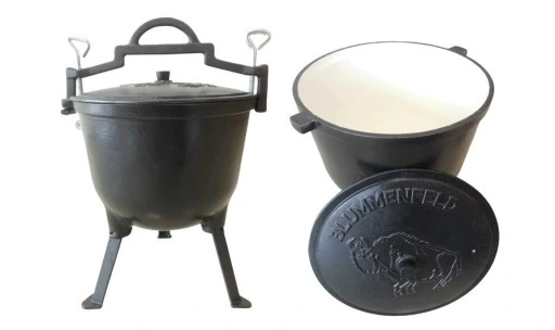 KOCIOŁEK ŻELIWNY EMALIOWANY gar BLUMMENFELD 4L