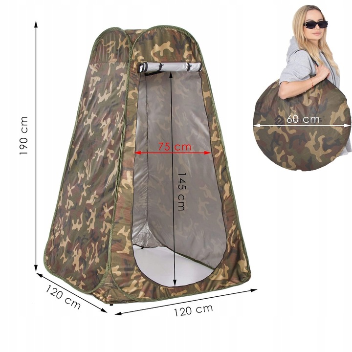 NAMIOT NA PRYSZNIC TOALETA WC PRZEBIERALNIA PRZENOŚNA KEMPINGOWY PLAŻOWY