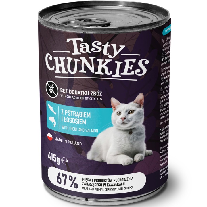 Tasty Chunkies GRAIN-FREE dla KOTA Mix smaków MEGA ZESTAW 24x415g