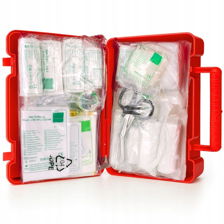 APTECZKA PIERWSZEJ POMOCY DIN 13164 NORMA EUROPA USTNIK WYPOSAŻONA BHP