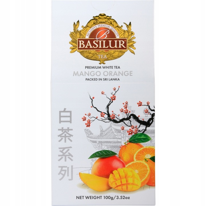 Basilur MANGO ORANGE biała herbata liściasta POMARAŃCZA - 100g
