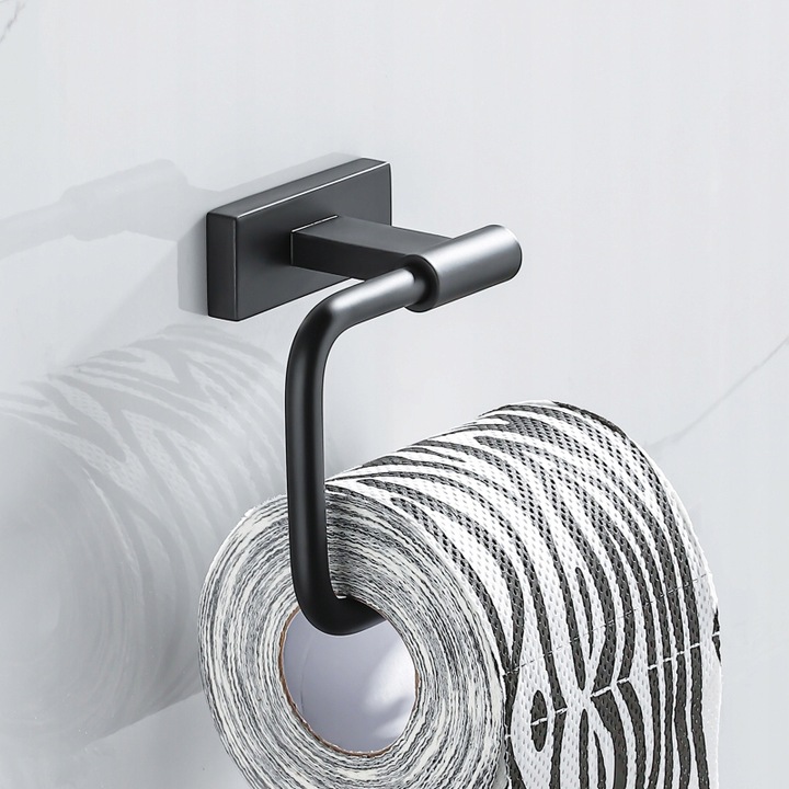 Uchwyt na papier toaletowy czarny