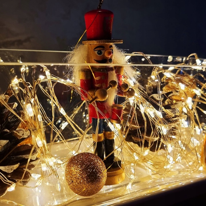 LAMPKI DRUCIKI 300LED MIKRO CIEPŁY BIAŁY PILOT TRYBY FUNKCJE IP44 CHOINKOWE