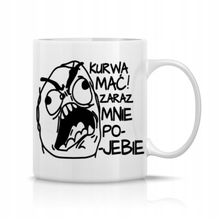 KUBEK PREZENT URODZINY DO PRACY ZABAWNE ŚMIESZNE DO KAWY BEZ CENZURY 330ml