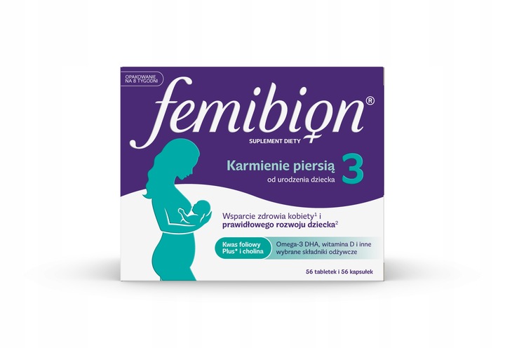 Femibion 3 Karmienie 56 tabletek + 56 kapsułek DUŻE opakowanie