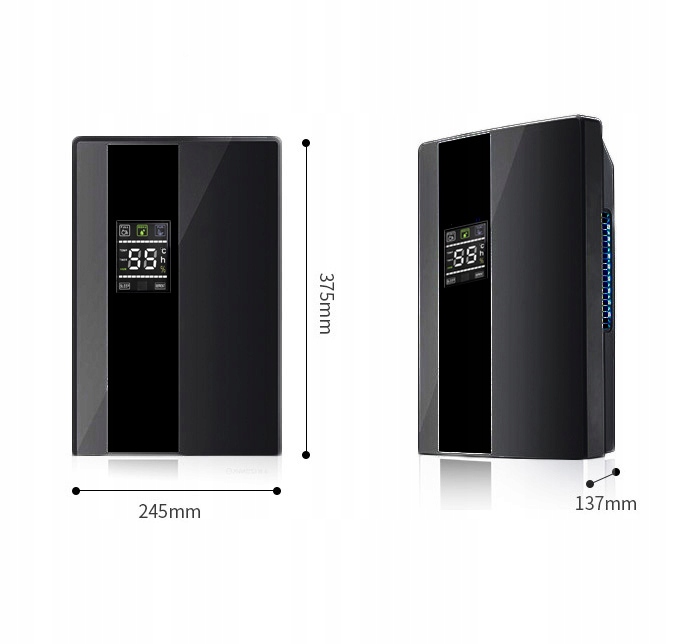 MOCNY OSUSZACZ POWIETRZA 90W Pochłaniacz Wilgoci do domu łazienki + PILOT