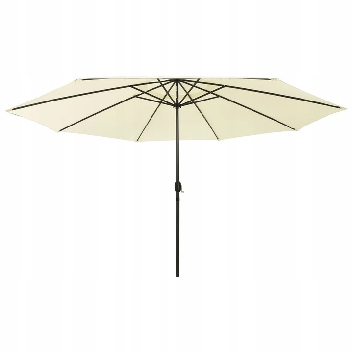 Parasol ogrodowy z LED, 400 cm, piaskowy