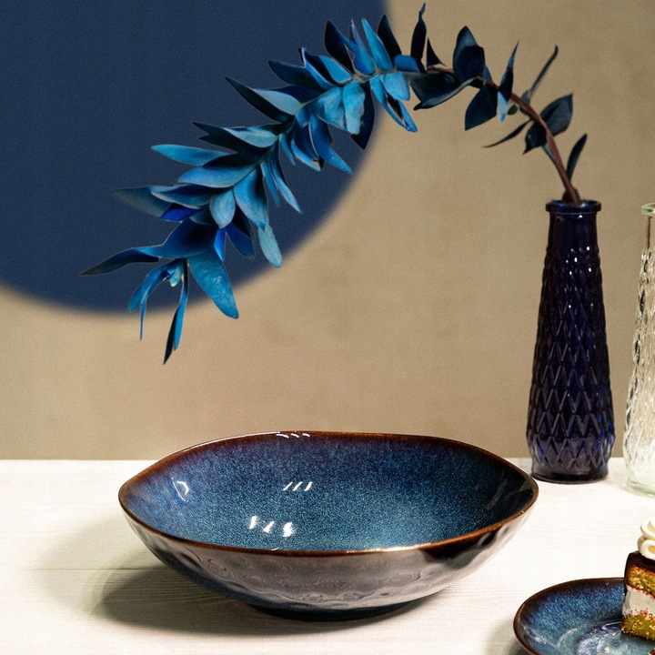 Misa CASPER do serwowania granatowa 26cm HOMLA