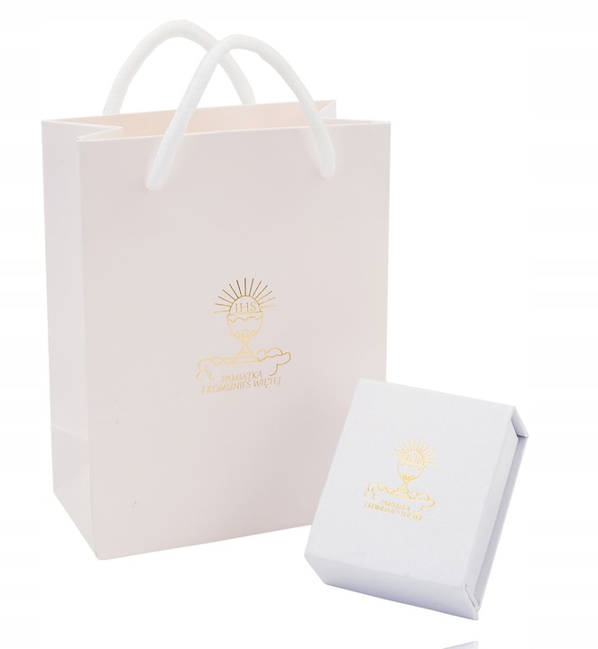 NASZYJNIK SREBRNY RÓŻANIEC KRZYŻYK MEDALIK SREBRO 925 GRAWER NA KOMUNIĘ