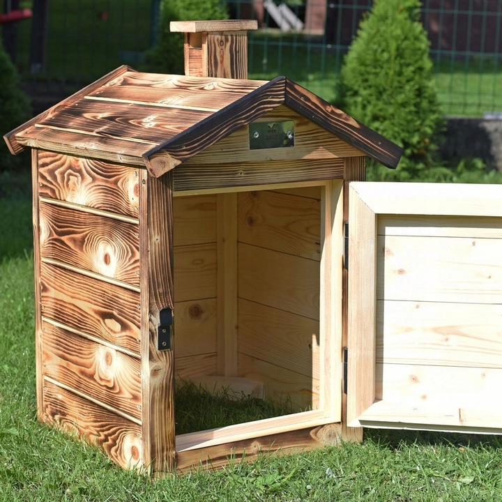 WĘDZARNIA DREWNIANA OGRODOWA SOLIDNA PREMIUM 60 CM PALENISKO XXL 30x30x35