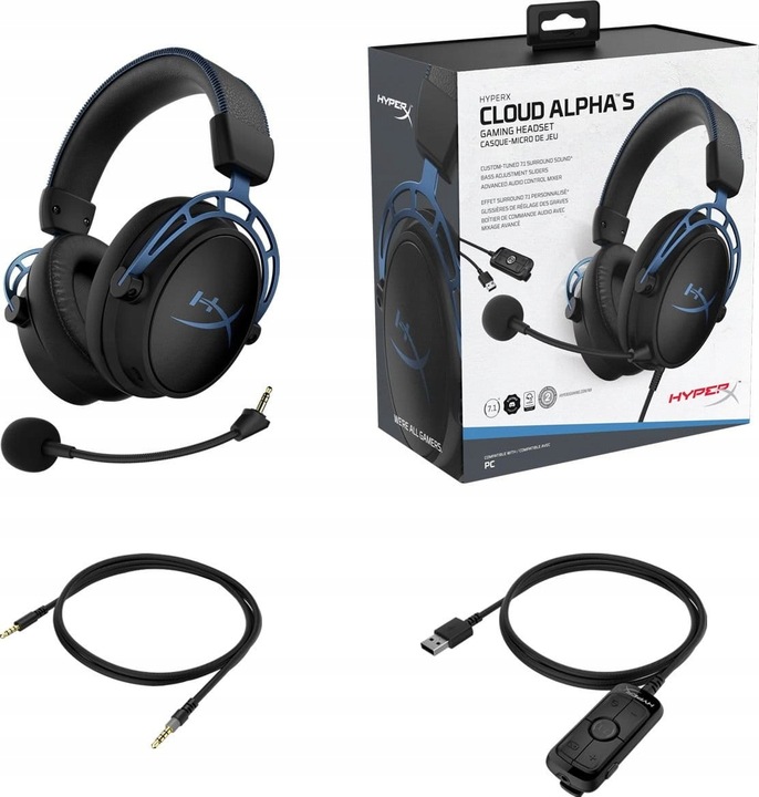 Słuchawki gamingowe HyperX Cloud Alpha S Niebieskie