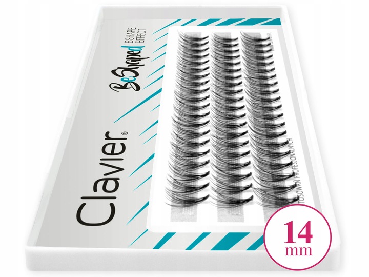 Kępki Rzęs CLAVIER BeShaped 14mm – skręt B