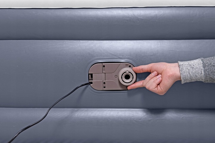 Dmuchany dla 2 osób dwuosobowy wysoki 200x150 wbudowaną pompką elektryczną