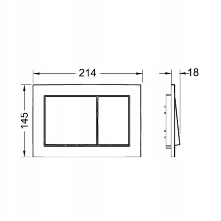 Tece Base przycisk spłukujący do WC chrom mat 9.240.702
