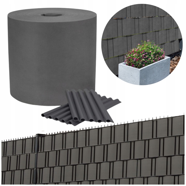 TAŚMA OGRODZENIOWA 19cmX48m + 38 KLIPSY +UV OSŁONA NA OGRODZENIE PŁOT PANEL