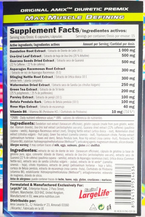 AMIX Diuretic Complex DIURETYK, usuwa nadmiar wody