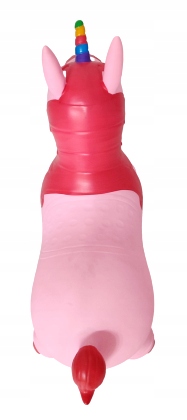 Skoczek gumowy dla dzieci JEDNOROŻEC 60 cm różowy