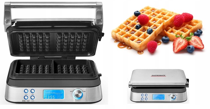 GOFROWNICA NA 2 GOFRY STALOWA Gastroback 42424 LCD