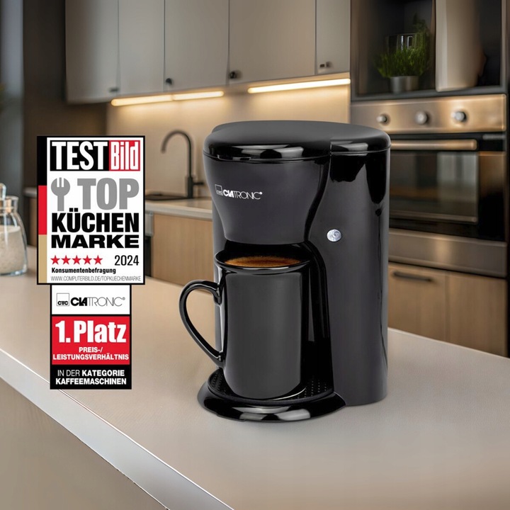 Ekspres przelewowy kawiarka na 1 filiżankę Clatronic KA