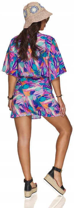 KAPELUSZ SŁOMKOWY EKO SŁOMKA bucket hat w kwiaty