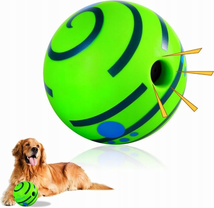 Interaktywna Zabawka dla Psa Piłka z Dźwiękiem Wytrzymała Dużych Ras Psów