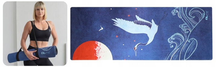 PIĘKNA MATA PREMIUM DO JOGI ĆWICZEŃ STABILNA ZAMSZOWA MIĘKKA 4 MM ZE WZOREM