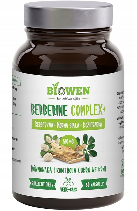 BIOWEN Berberine Complex+ BERBERYNA MORWA KOZIERADKA Kontrola cukru