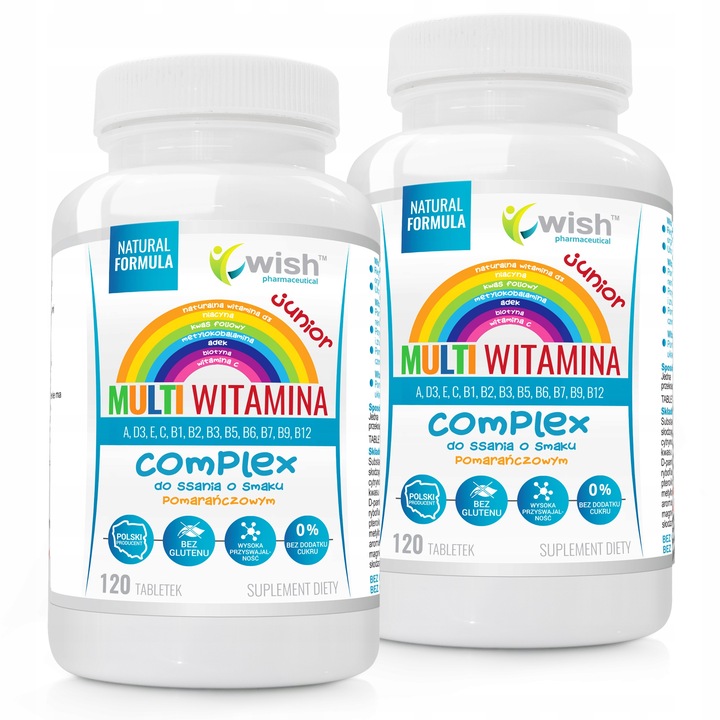 MULTIWITAMINA COMPLEX DLA DZIECI DO SSANIA 2x120t